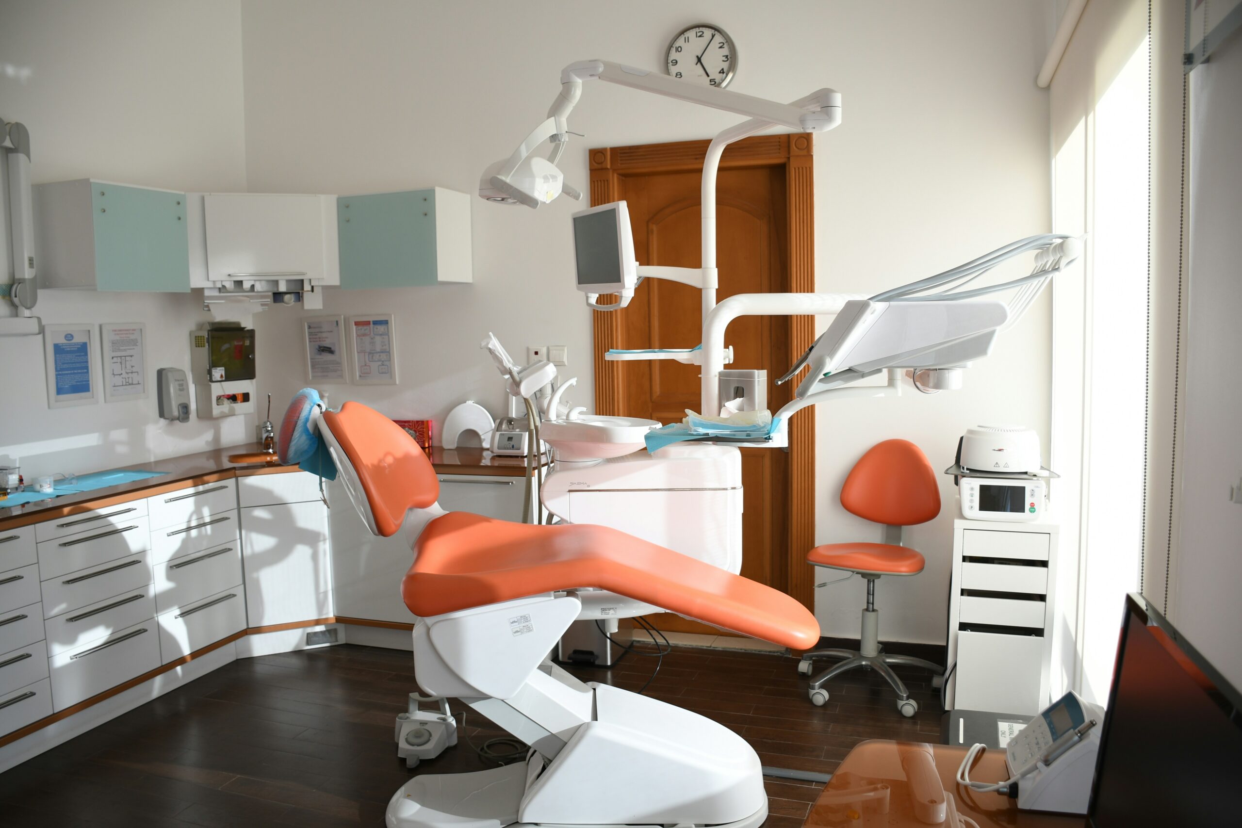 Dentist with patient